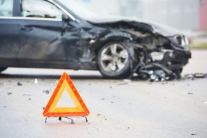 A car post accident
